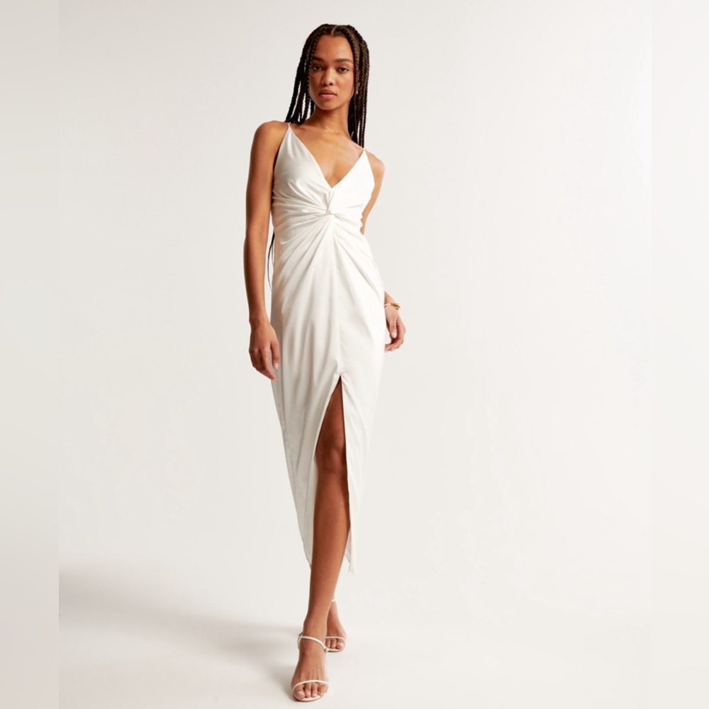 Abercrombie Draped Twist-Front Maxi Dress